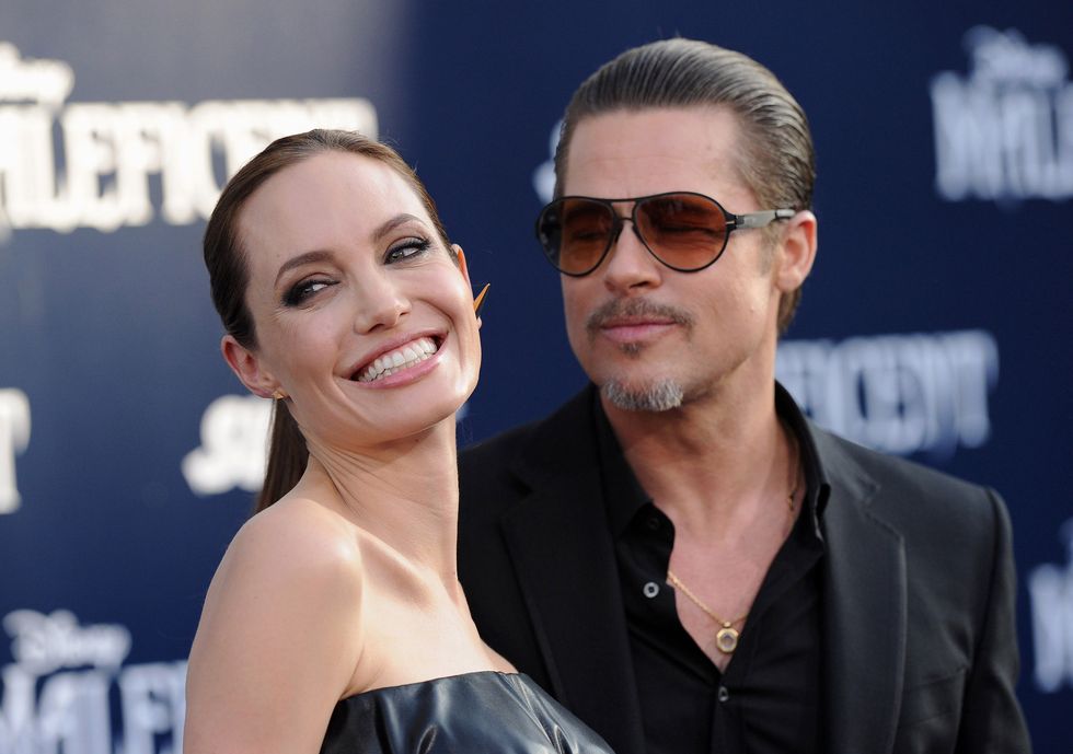 Angelina Jolie and Brad Pitt in 2014 at the Maleficent premiere
