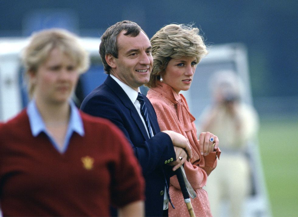 Barry Mannakee, Princess Diana  - Diana, Princess Of Wales, Talking With Her Police Bodyguard, Barry Mannakee, Whilst Watching A Match At Guards Polo Club,smiths Lawn,windsor