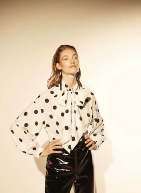 White, Clothing, Sleeve, Outerwear, Pattern, Design, Polka dot, Photography, Blouse, Style, 