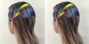 Rainbow Hair Stencil