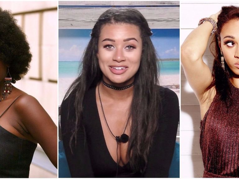 Love Island's Montana Brown (middle) and Rachel Christie (right), and Big Brother's Makosi Musambasi (left) | ELLE UK