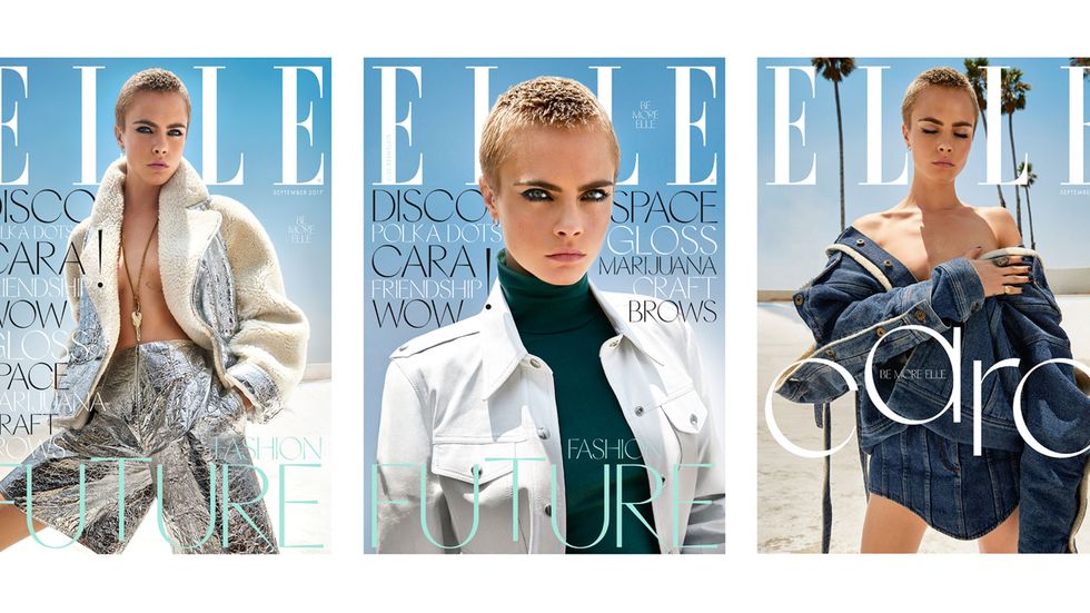 Cara Delevingne is the cover of ELLE's September Issue