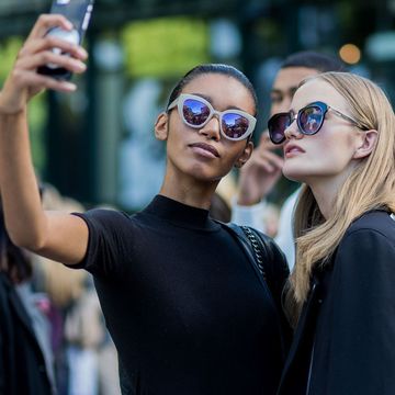 Models taking selfie | ELLE UK