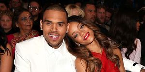 Chris Brown and Rihanna attend the 55th Annual GRAMMY Awards at Staples Center on February 10, 2013 in Los Angeles | ELLE UK