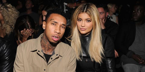 Kylie Jenners Boyfriend Travis Scott Holds Daughter Stormi On