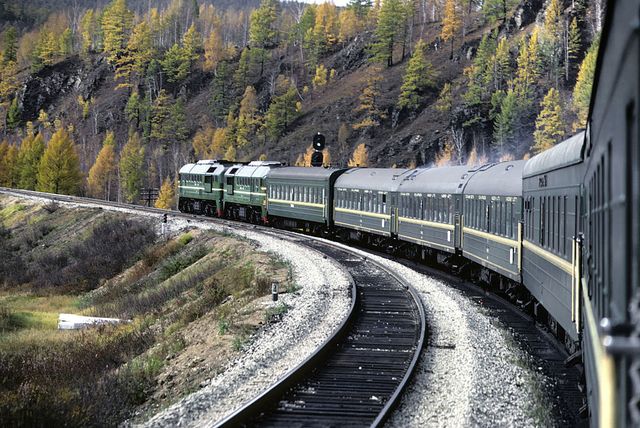 Transport, Railway, Track, Train, Mode of transport, Vehicle, Rolling stock, Mountain pass, Tree, Railroad car, 