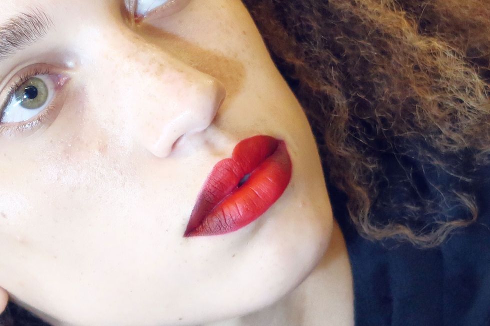 Helmut Lang Red Ombre Lip Backstage New York Fashion Week SS18
