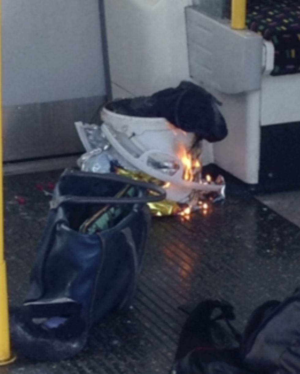 Parsons Green incident - alleged explosion in bucket inside a plastic bag on a tube train
