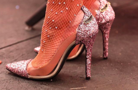 High heels, Footwear, Basic pump, Pink, Shoe, Red, Court shoe, Leg, Close-up, Fashion, 