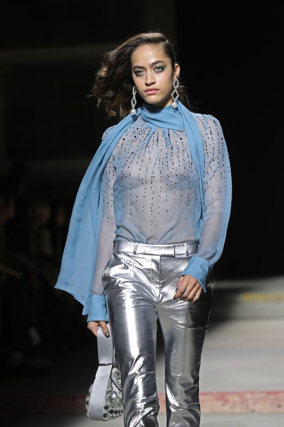 Topshop ss18 london fashion week metallic