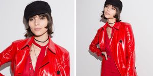 Dior ss18 red pvc beret