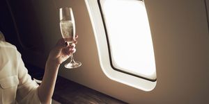 prosecco on plane - champagne on aeroplane