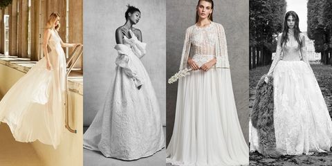 Gown, Wedding dress, Dress, Clothing, Fashion model, Photograph, Bridal clothing, Bridal party dress, Fashion, Formal wear, 