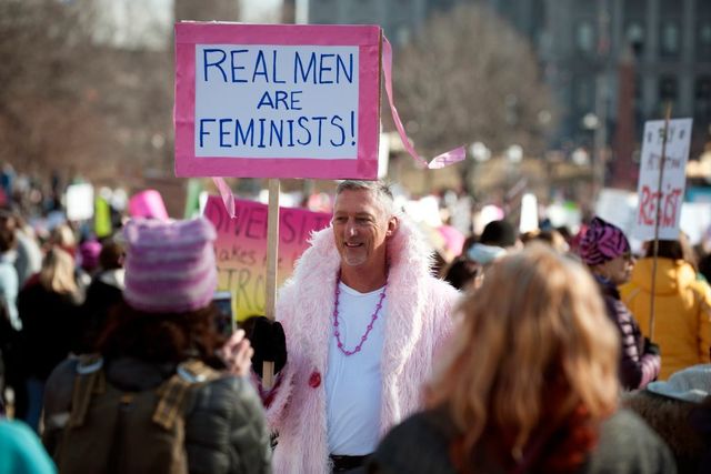 Man on Women's March