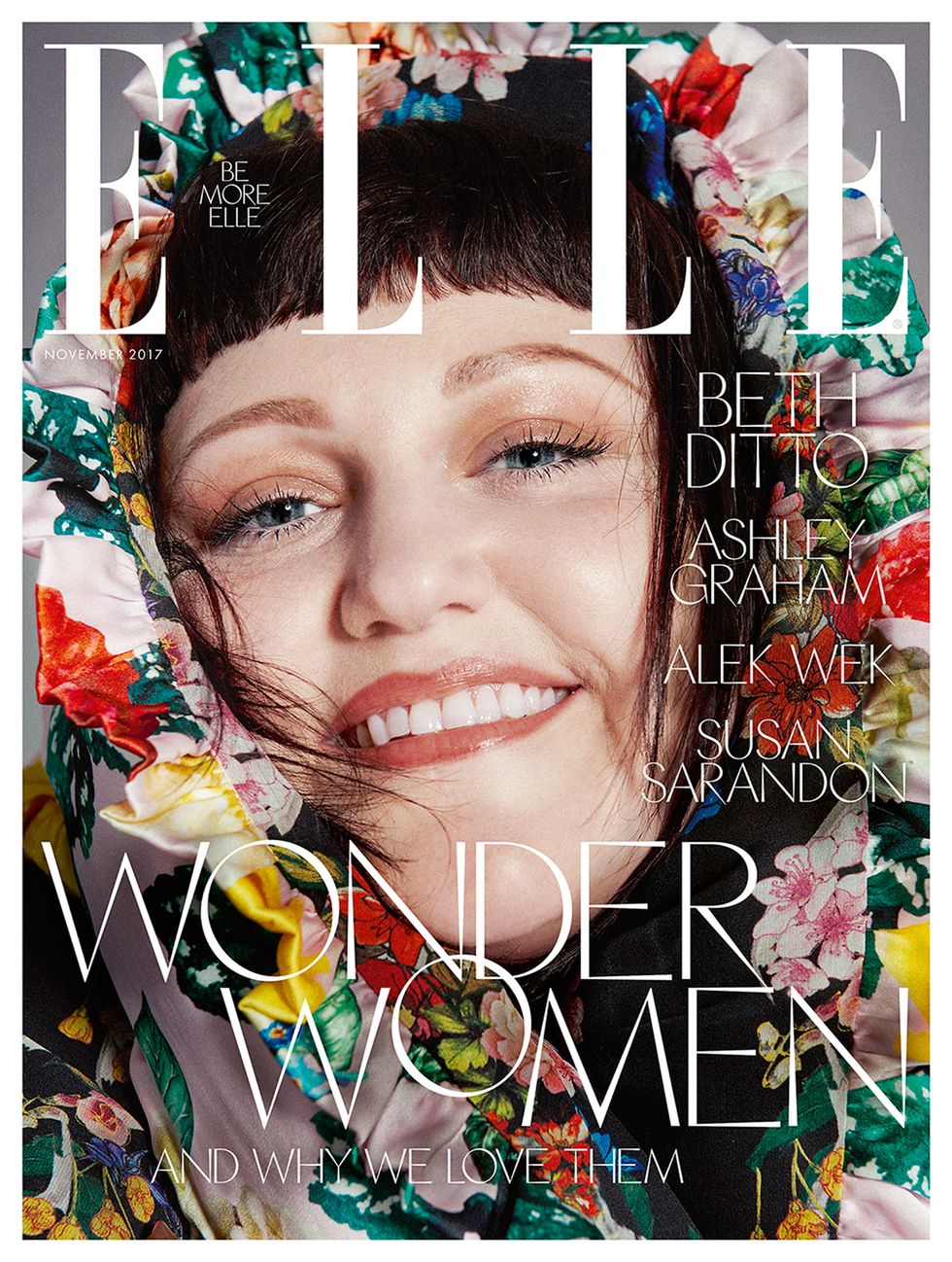 Beth Ditto on the cover of ELLE's Wonder Women issue, photographed by Sofia Sanchez and Mauro Mongiello