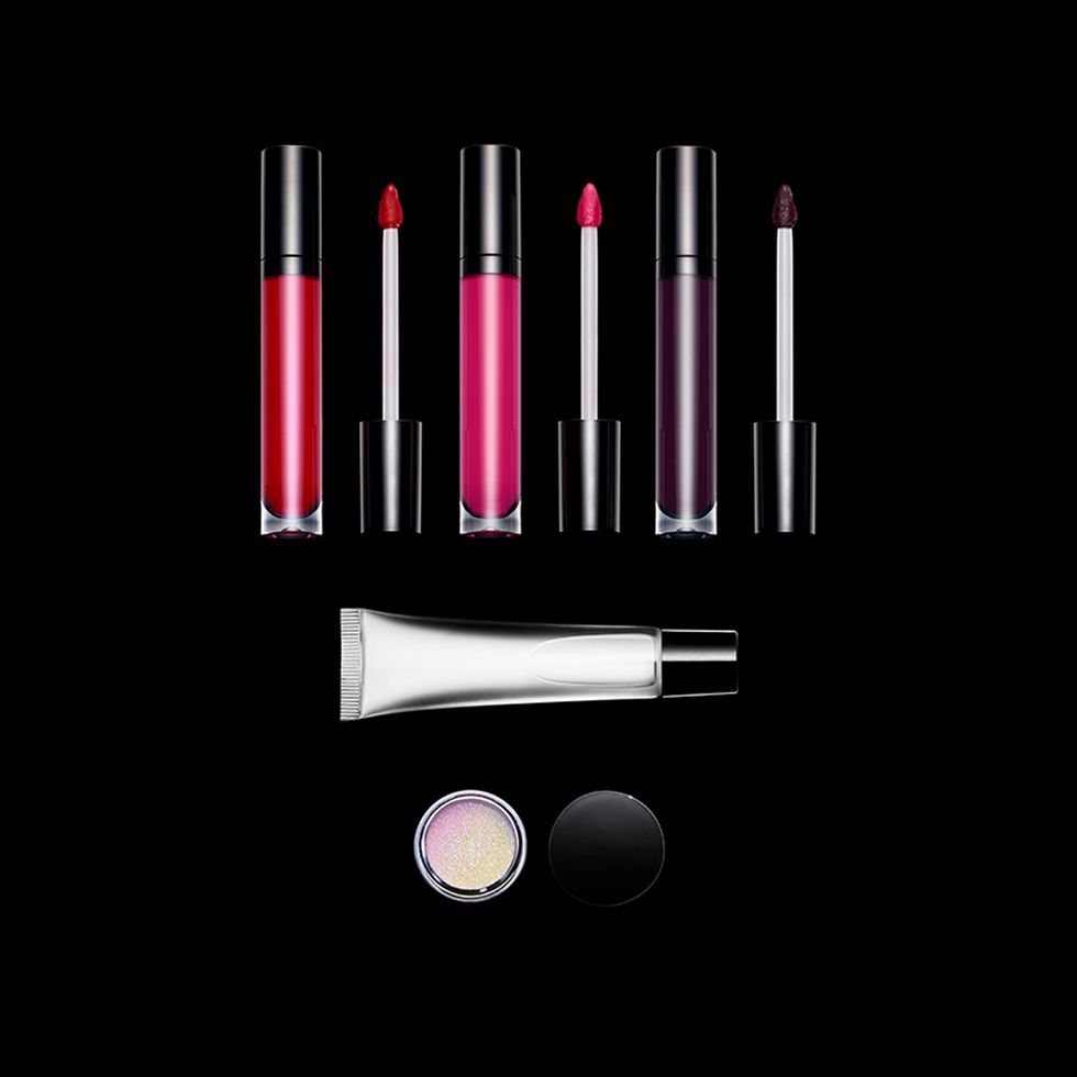 Red, Pink, Lipstick, Cosmetics, Beauty, Product, Lip gloss, Lip, Material property, Tints and shades, 