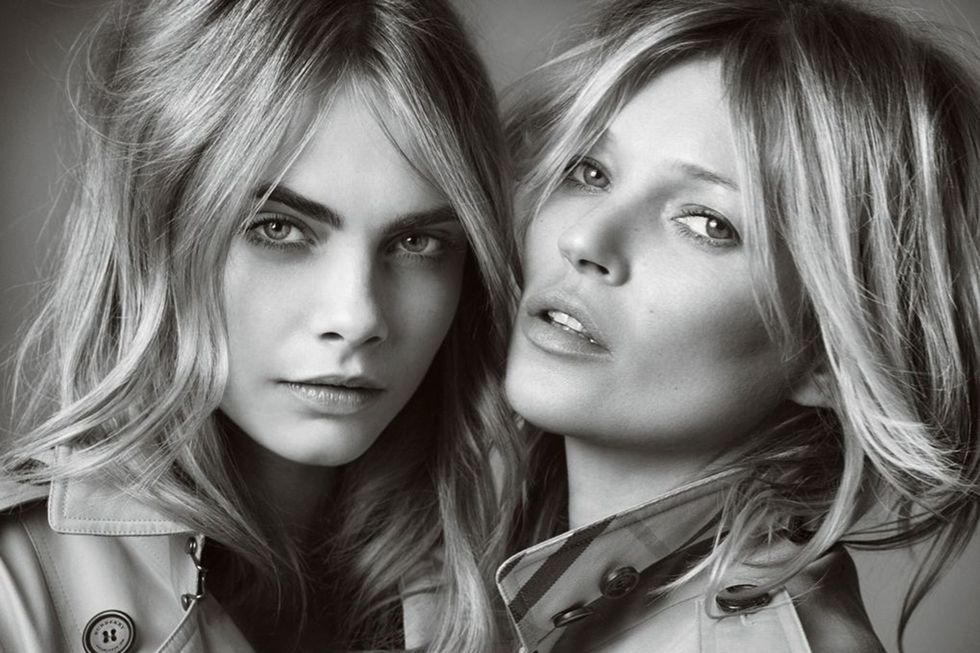 Cara Delevingne and Kate Moss for My Burberry Fragrance