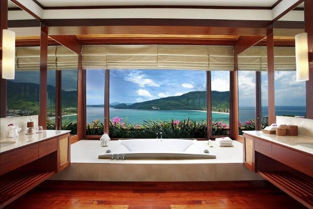 Bathroom, Room, Interior design, Property, Bathtub, House, Building, Architecture, Floor, Home, 