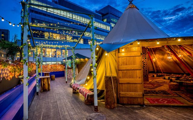 Morocco Medina pop up , The Queen of Hoxton rooftop , London