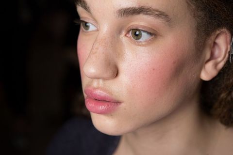 Model backstage at Sophia Webster, London Fashion Week