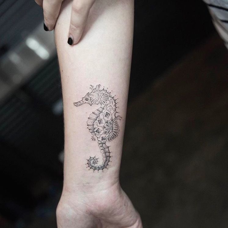 seahorse tattoo brand symbol design graphic minimalistlogo 20618468  Vector Art at Vecteezy
