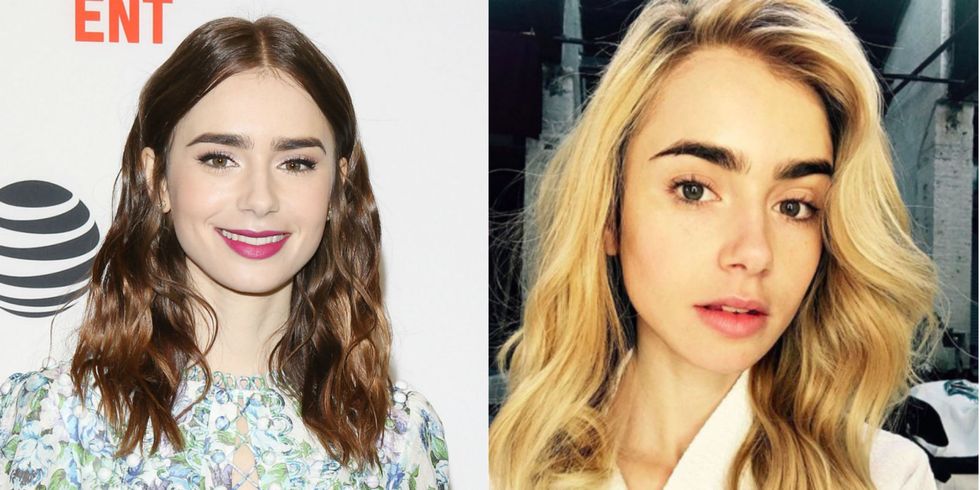 Lily Collins Blonde Hair