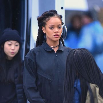 Awkwafina and Rihanna seen at the 'Ocean's Eight' film set in Central Park on January 24, 2017 in New York City | ELLE UK