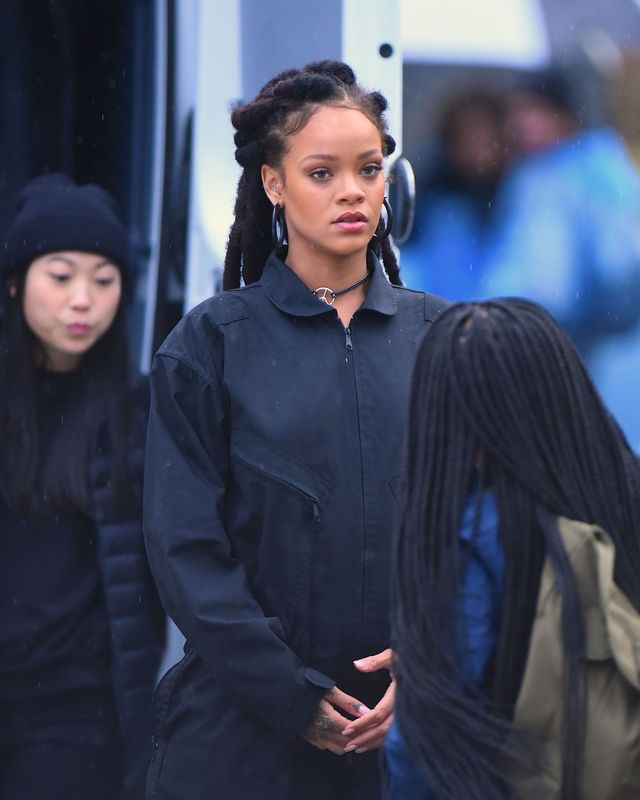 Awkwafina and Rihanna seen at the 'Ocean's Eight' film set in Central Park on January 24, 2017 in New York City | ELLE UK