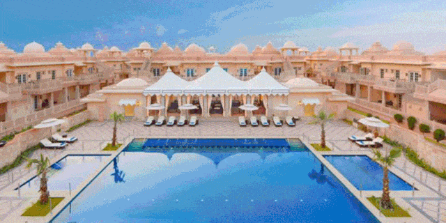 Resort, Swimming pool, Building, Property, Hotel, Vacation, Real estate, Thermae, Leisure, Palace, 