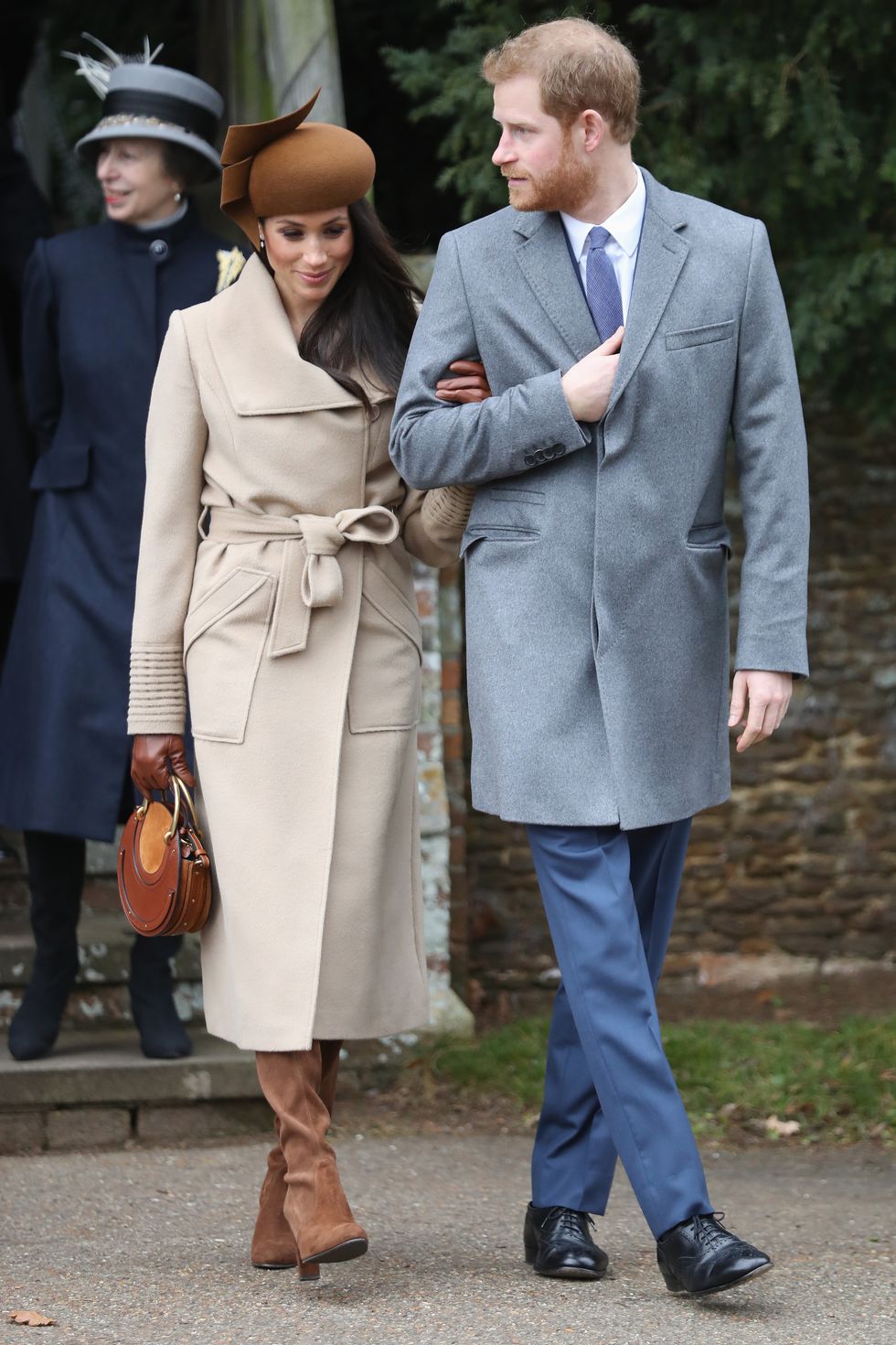 Prince Harry Meghan Markle at church christmas day sandringham