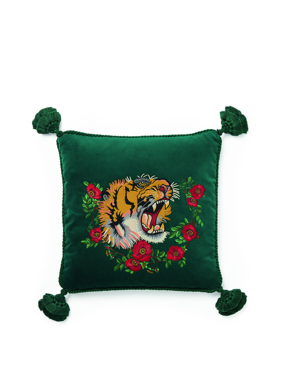 Green, Cushion, Pillow, Furniture, Font, Throw pillow, Textile, Fictional character, Home accessories, Embroidery, 