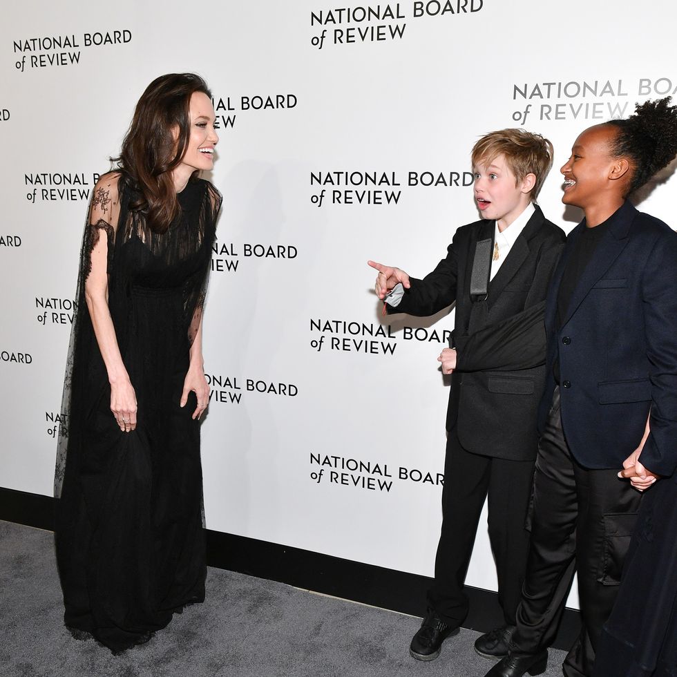 Angelina Jolie, Shiloh Jolie-Pitt, and Zahara Jolie-Pitt