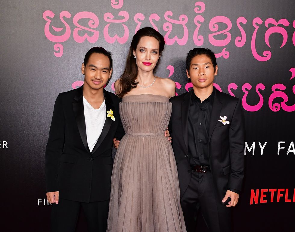 Maddox Jolie-Pitt, Angelina Jolie and Pax Jolie-Pitt