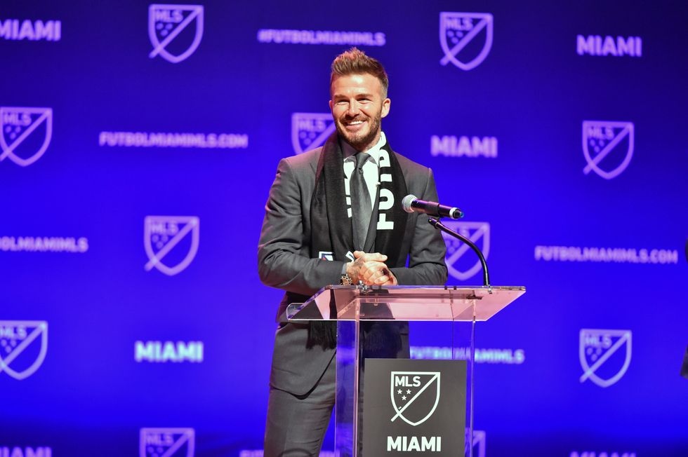 David Beckham announcing the MLS franchise
