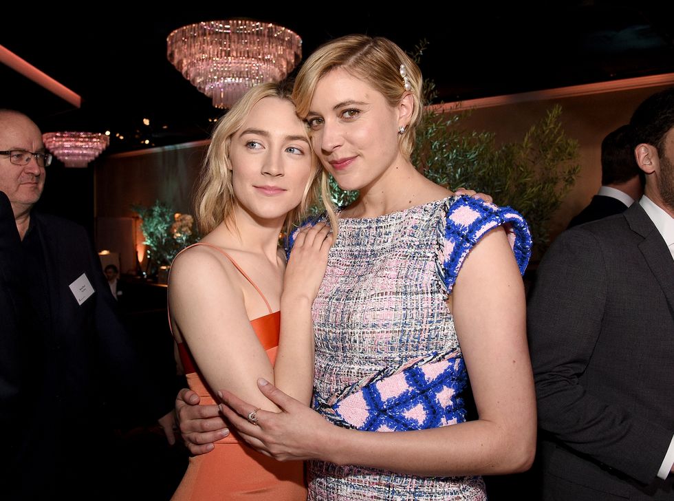 Saoirse Ronan and Greta Gerwig in Chanel at the Oscars Luncheon
