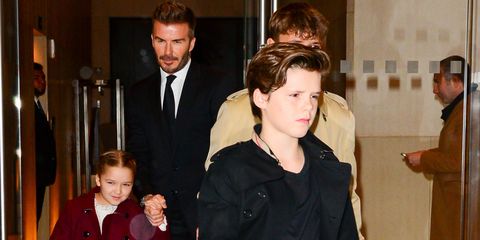 David Beckham And Harper Hold Hands As Family Support Victoria's NYFW Show