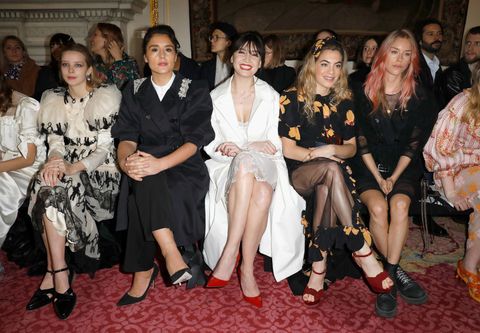 London Fashion Week SS18 Front Row - Celebrities at LFW Spring 2018