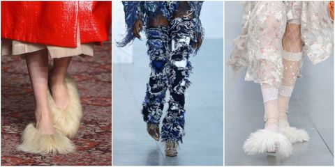 Shaggy shoes are trending at London Fashion Week | ELLE UK