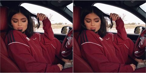 Kylie Jenner in car