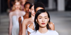 Models walk the ruway for Cushnie Et Ochs during New York Fashion Week: The Shows at Pier 17 on February 9, 2018 in New York City | ELLE UK
