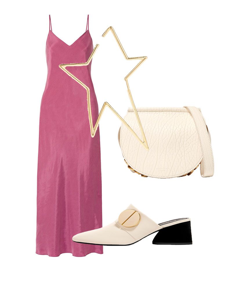 pink slip dress- city wedding outfit