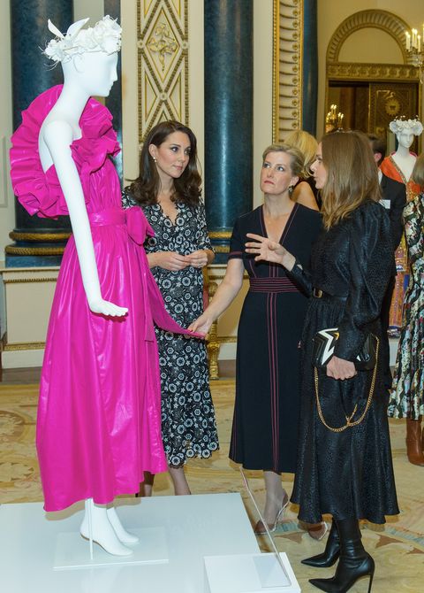 Catherine, Duchess of Cambridge, Britain's Sophie, Countess of Wessex, and designer Stella McCartney