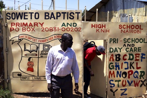 The Cup Trainers Arrive At A School In Kibera, Nairobi | ELLE UK