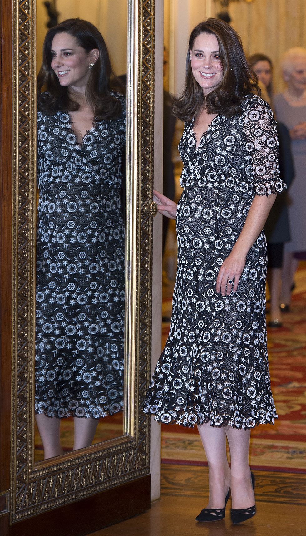 The Duchess wore Erdem to the Commonwealth Fashion Exchange Reception in London