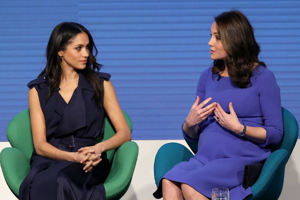 Kate Middleton and Meghan Markle Royal Foundation Blue Dresses