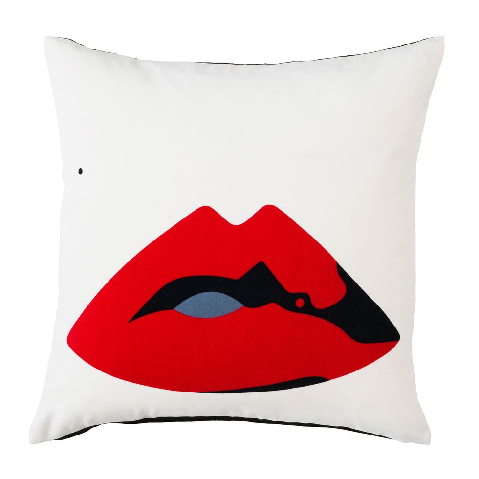 Red, Carmine, Costume accessory, Cushion, Pillow, Throw pillow, Coquelicot, Moustache, Cylinder, Graphics, 