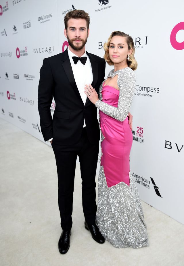 Miley Cyrus Liam Hemsworth elton john oscars 2018