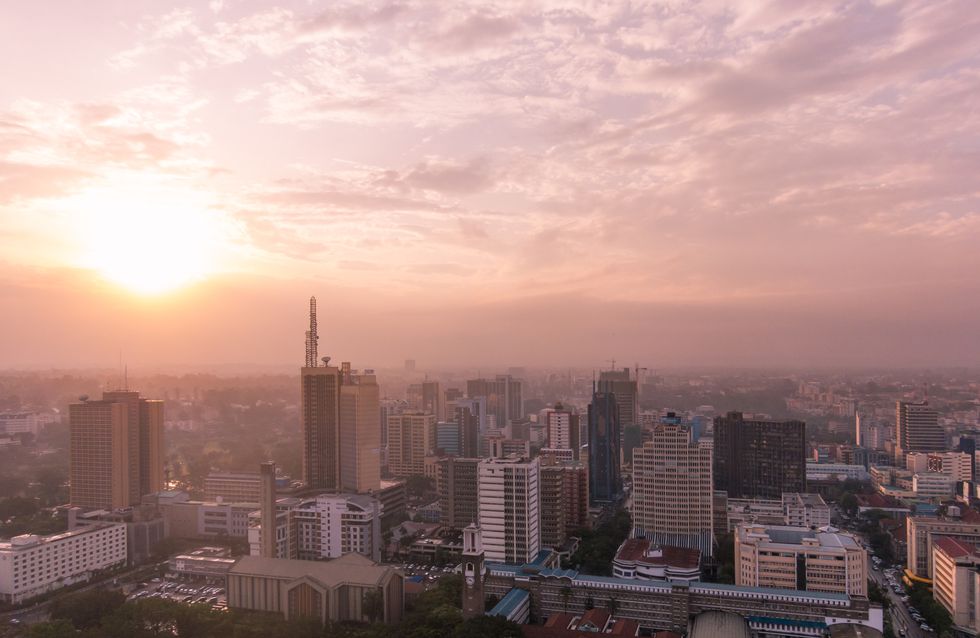 A view of Nairobi at dusk | ELLE UK