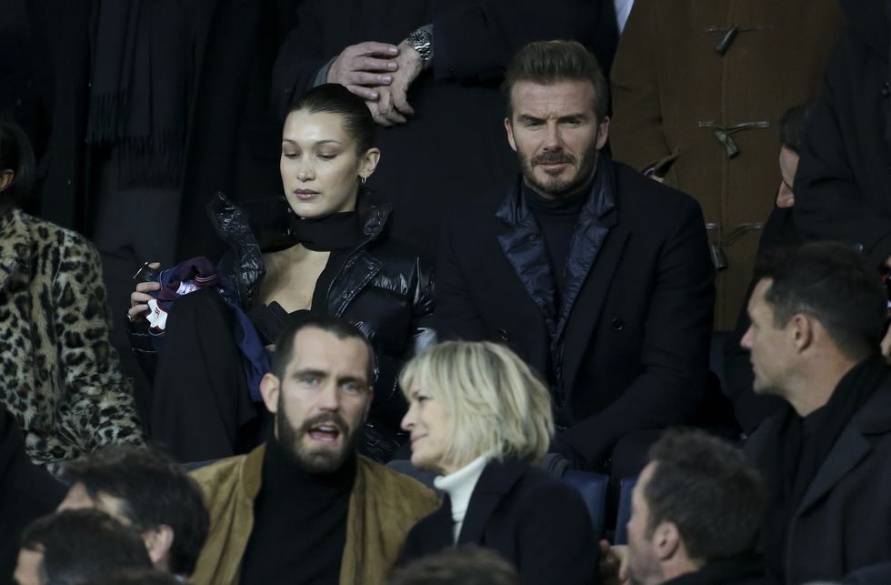 Bella Hadid and David Beckham