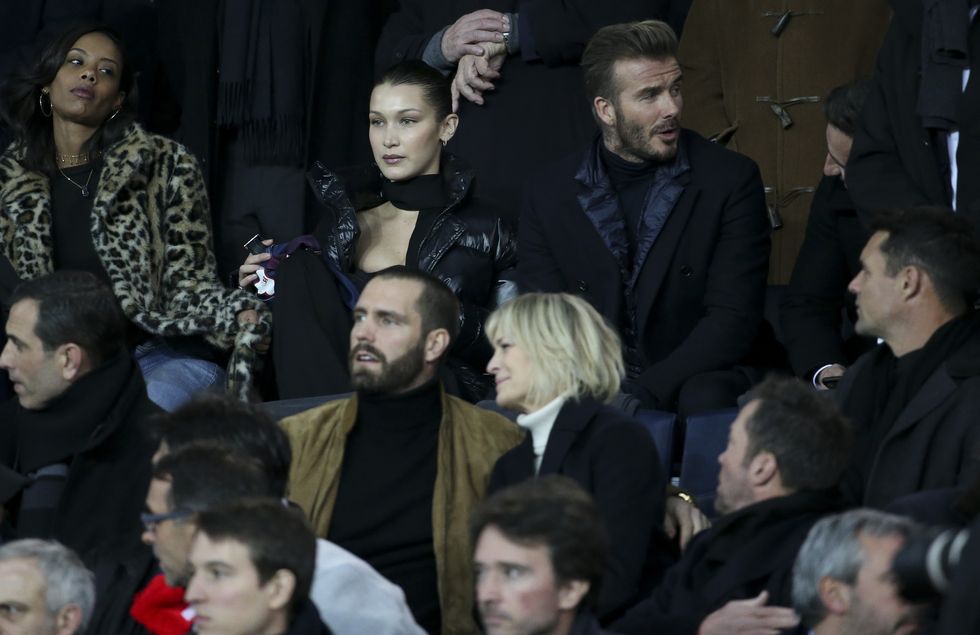 Bella Hadid and David Beckham